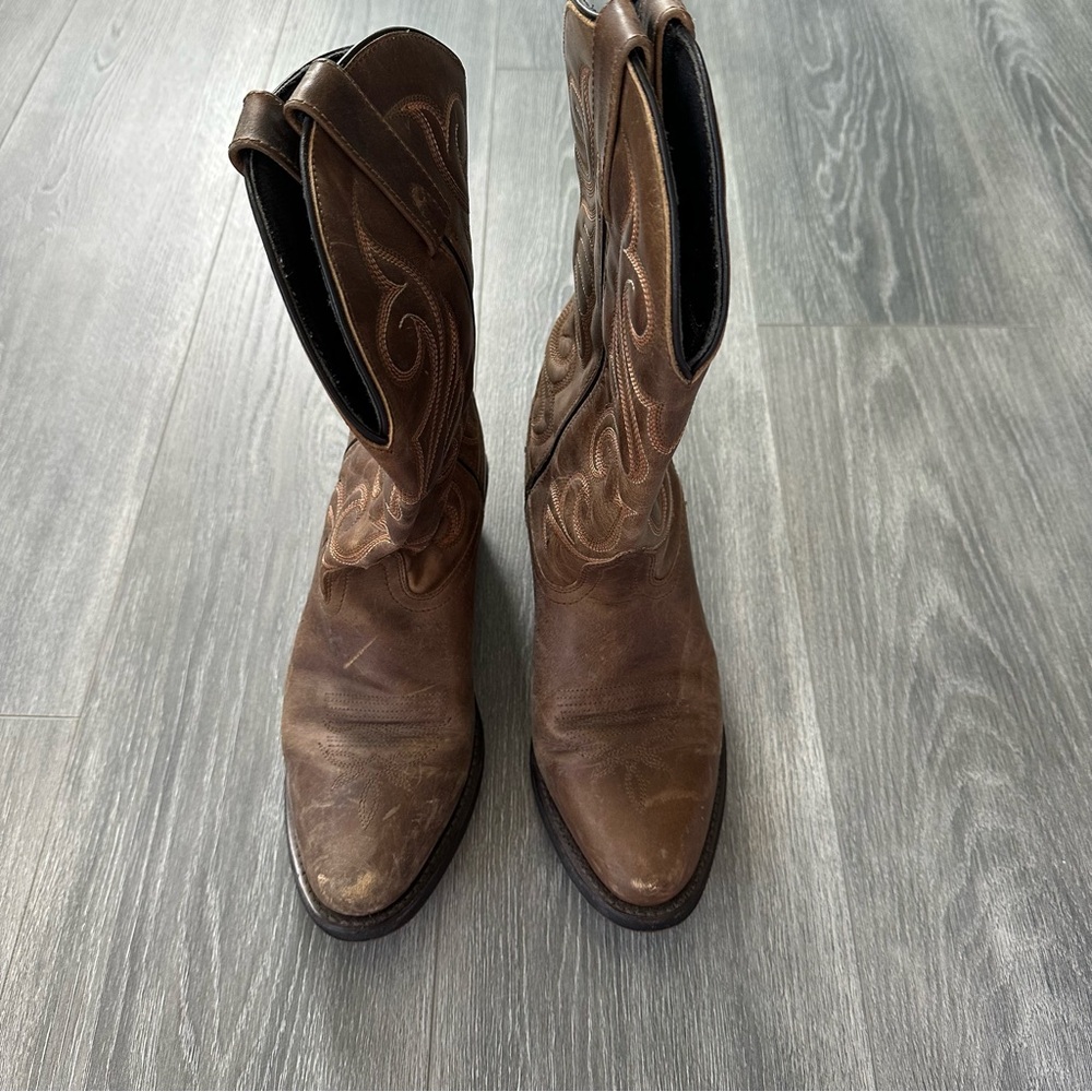 Laredo Womens Bridget Embroidered Round Toe Casual Boots - Brown (Size 9M) - Picture 7 of 8